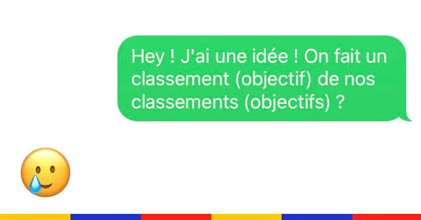 On a classé (objectivement) nos classements (objectifs)