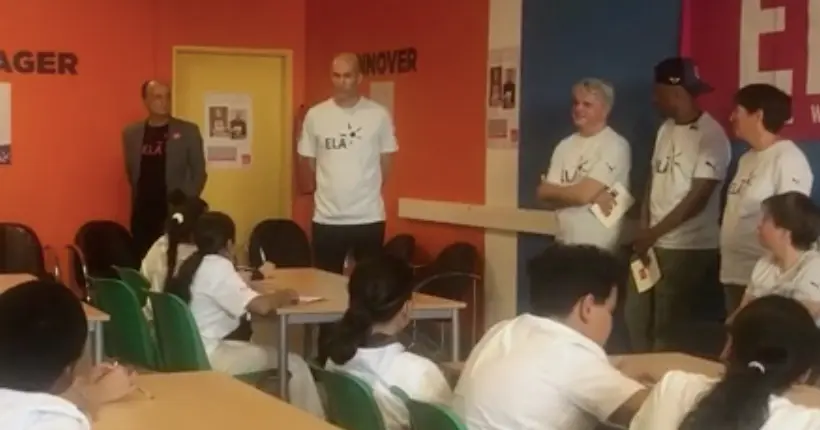 Zinédine Zidane et Soprano ont joué les profs de français dans un collège à Marseille