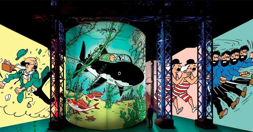 Tintin débarque à l’Atelier des Lumières pour l’une des plus belles expos de cette fin d’année
