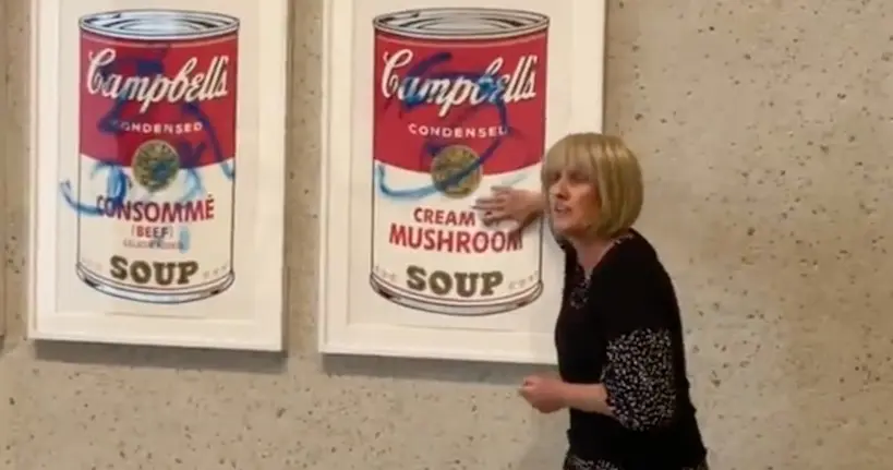 Splash : c’est au tour d’une œuvre de Warhol d’être ciblée par des militantes pro-climat
