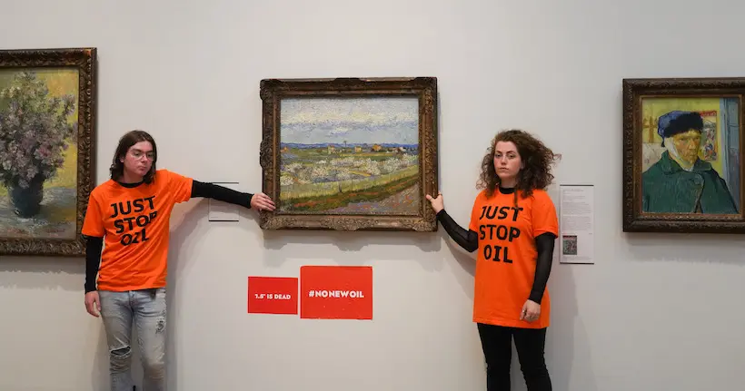 Pour s’être englués à un Van Gogh, des activistes écologistes condamnés par la justice
