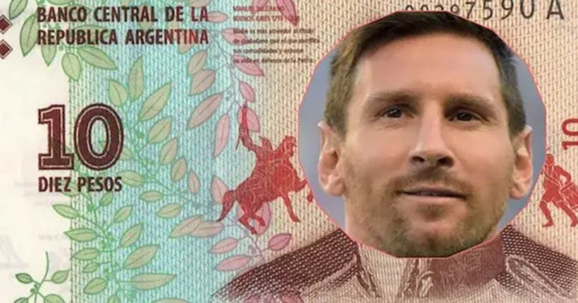 Quoi ? On pourrait voir la tête de Messi sur les billets de banque argentins ?