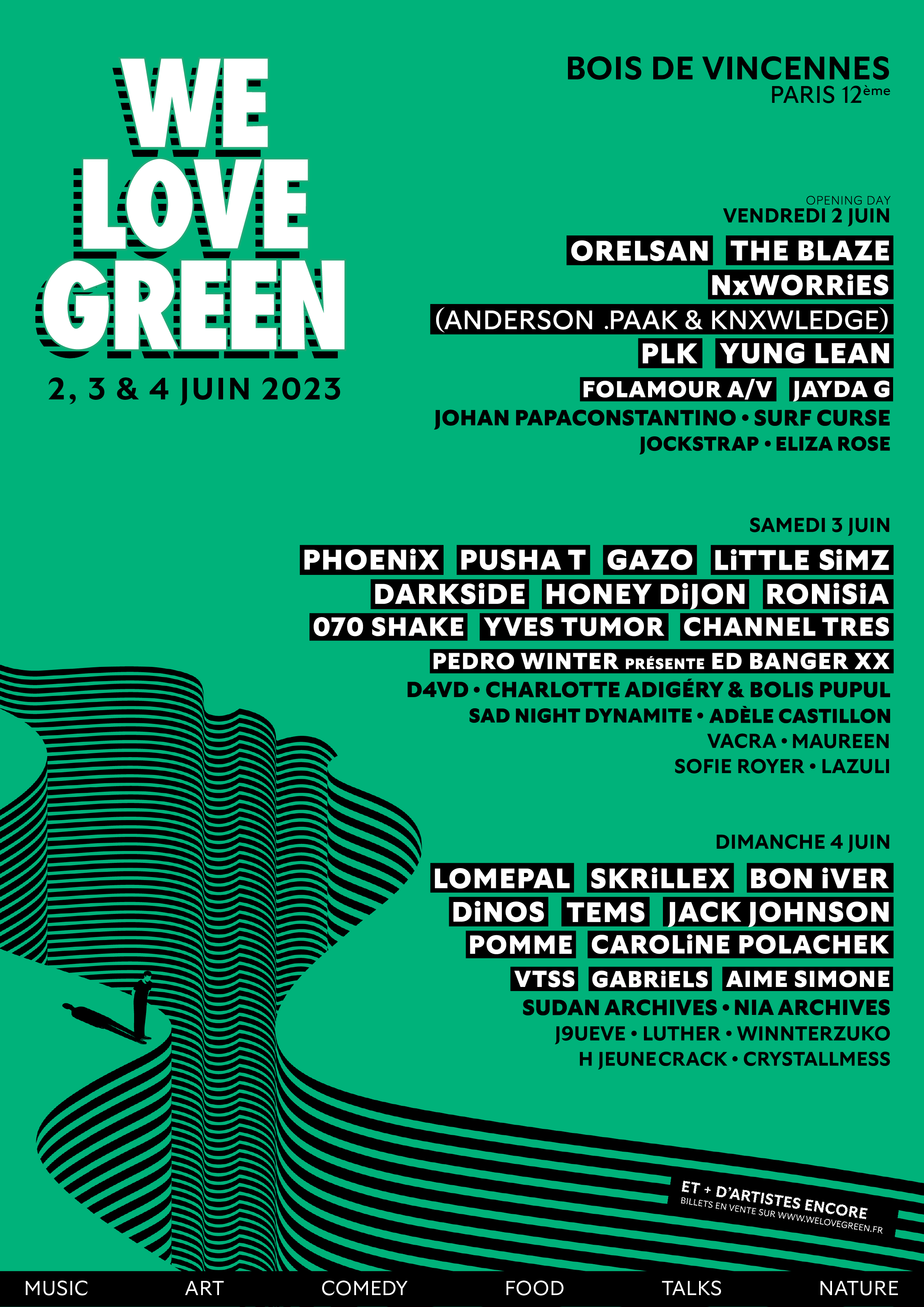 Le festival We Love Green balance sa programmation et c’est le feu intégral