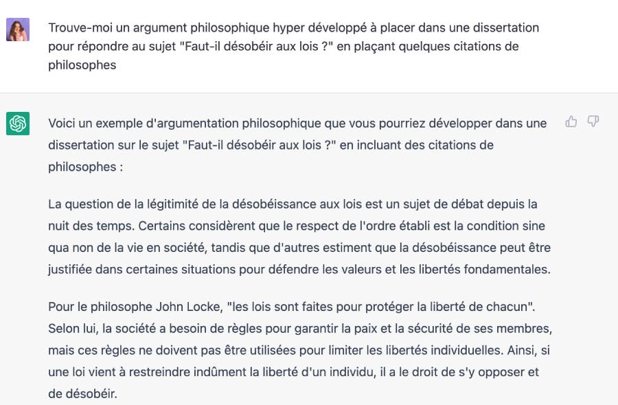 Oups : si vous écrivez vos disserts grâce à ChatGPT, vous risquez d