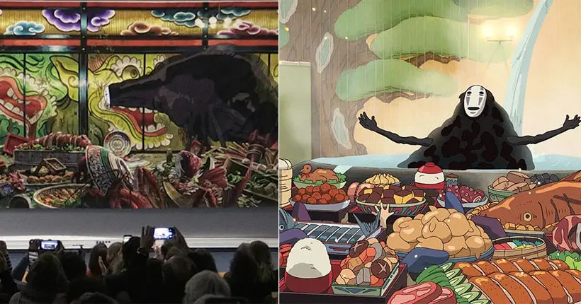 De la toile au tissu, les films du Studio Ghibli sont revisités en immenses tapisseries