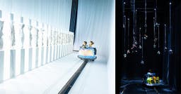 <p>© Loris Gréaud/Gréaudstudio/Photo : Quentin Chevrier/CENTQUATRE-PARIS, 2022 ; © Delphine Reist/Galerie Lange + Pult/Galerie/Photo : Quentin Chevrier/CENTQUATRE-PARIS, 2022</p>
