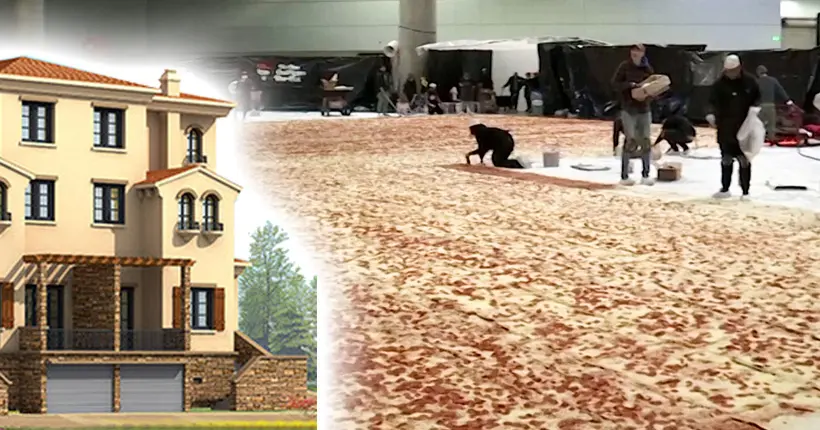 Record battu : la pizza la plus grande du monde fait la taille d’une villa vendue par l’Agence