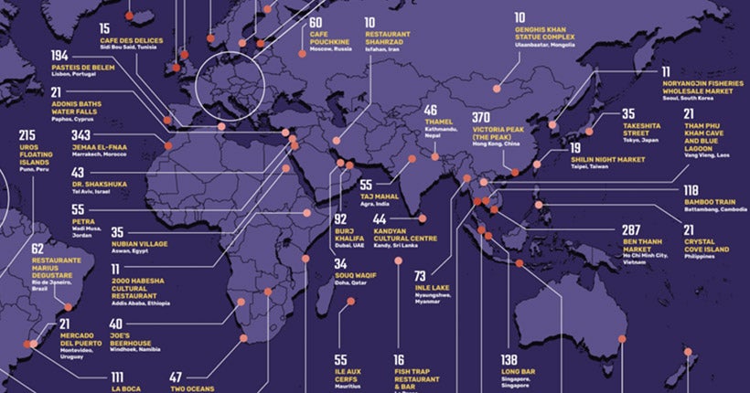 Cette carte indispensable vous indique tous les “pièges à touristes” à travers le monde