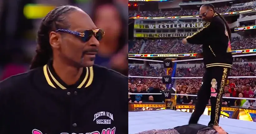 Et PAFFFFF : Snoop Dogg improvise durant un match de la WWE et met une droite à un catcheur