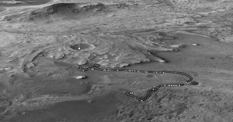 <p>Capture d&#8217;écran Global CTX Mosaic of Mars</p>
