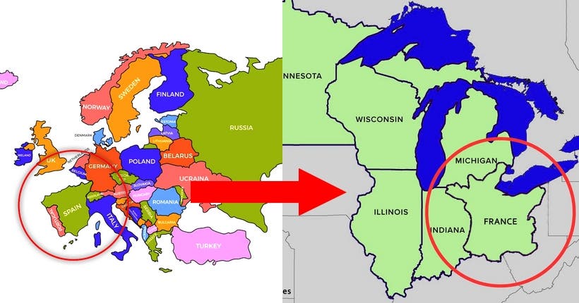 Quoi ? Une mise à jour vient de DÉPLACER la France en plein milieu des États-Unis