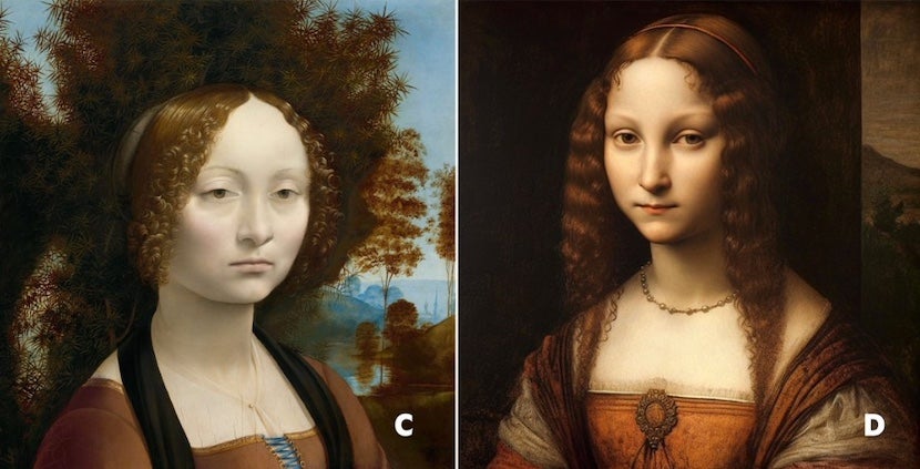 Saurez-vous deviner lesquelles de ces toiles ont été réalisées par de Vinci et par une IA ?