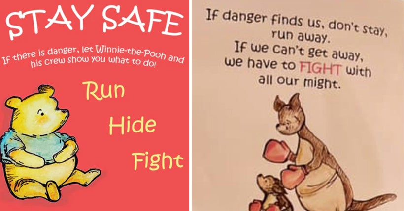 Un livre Winnie l’ourson apprend aux enfants comment se défendre en cas de tuerie de masse