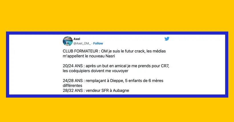 C’est beau de rêver : sur Twitter, ils imaginent leur “carrière parfaite” de footballeur professionnel