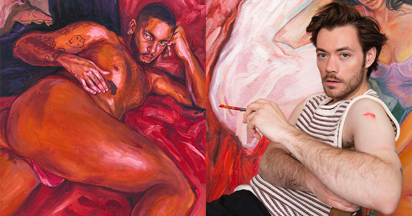 “Tout ça n’est qu’amour” : Clément Louis peint avec ses “tripes” les amours et corps queers
