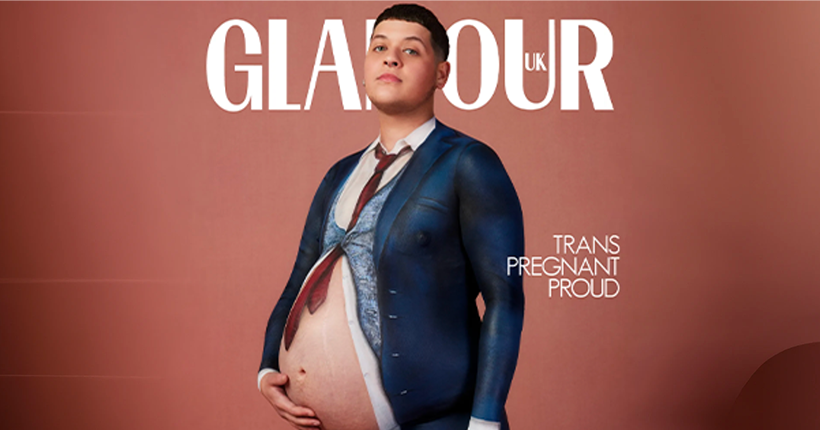 Le magazine Glamour UK offre une couverture à Logan Brown, homme transgenre, enceint et fier