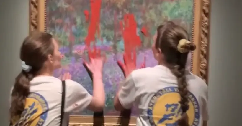 Splash : en Suède, des activistes ont badigeonné de peinture un tableau de Monet