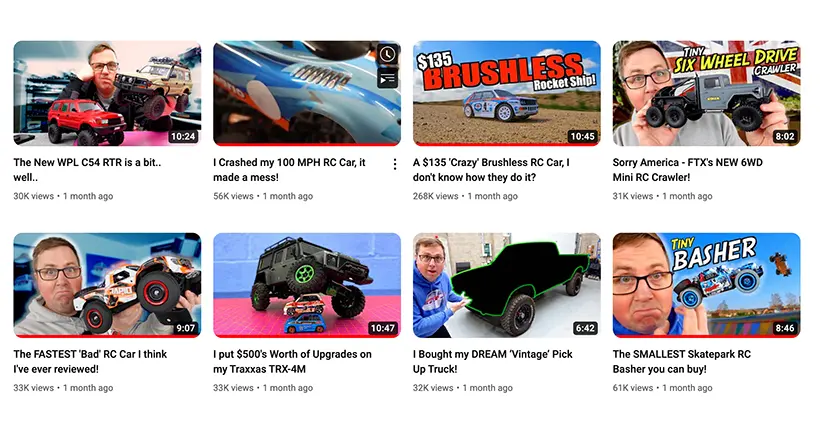Une chaîne YouTube de 900 tests de voitures télécommandées a aspiré mon âme