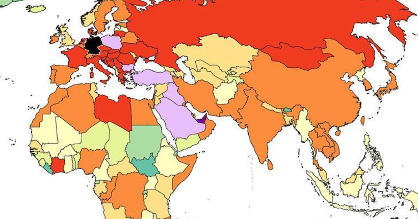 Cette carte indispensable indique la vitesse maximale autorisée sur les routes du monde entier