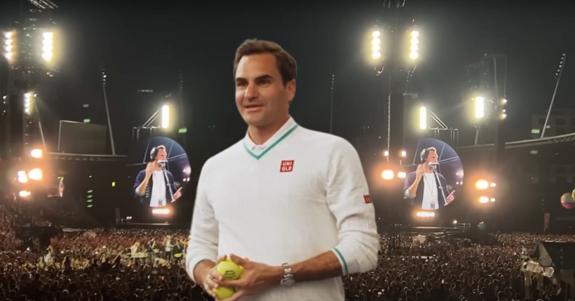 Roger Federer monte sur scène et chante avec Coldplay à Zurich