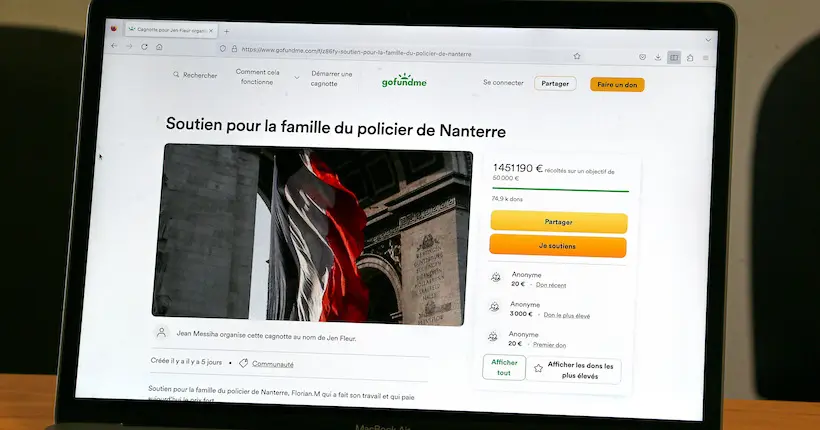 Une enquête a été ouverte à Paris sur une cagnotte de soutien à la famille du policier qui a tué Nahel