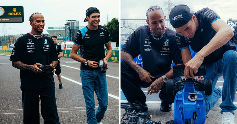 Esteban Ocon et Lewis Hamilton préparent à leur manière le Grand Prix du Japon