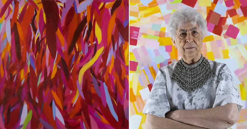 On a rencontré Samia Halaby, peintre palestinienne pionnière de l’art abstrait
