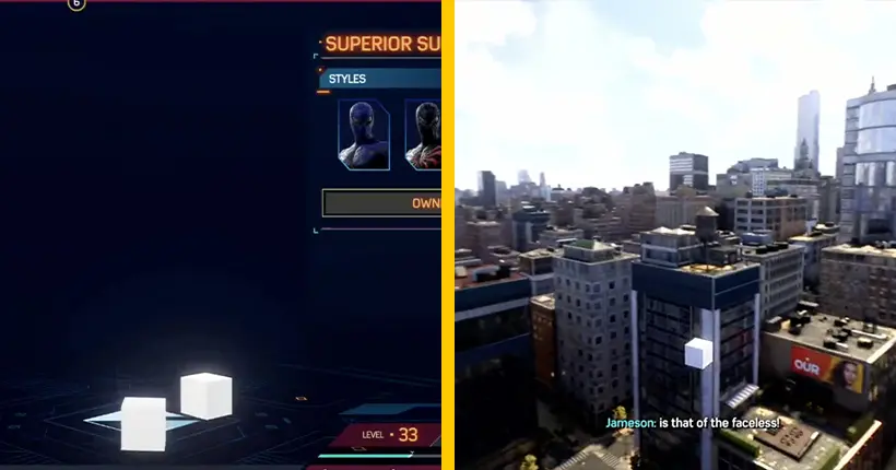 Un glitch dans Spider-Man 2 permet de jouer sous forme d’un bloc de tofu