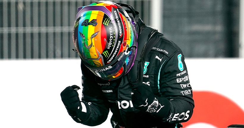 Lewis Hamilton arborera un casque aux couleurs arc-en-ciel au Qatar en soutien des droits LGBTQIA+