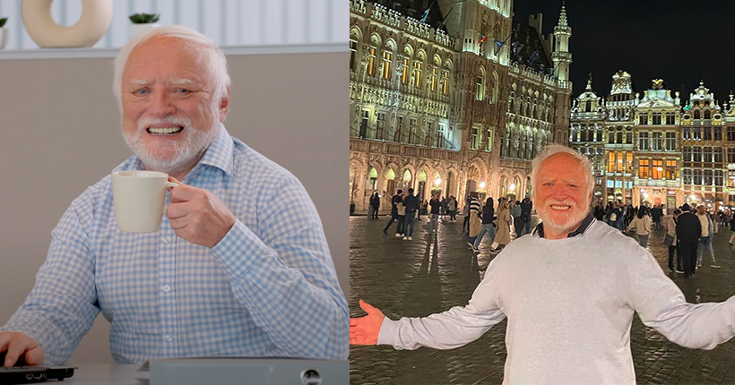 On sait enfin ce que faisait “Hide the Pain Harold”, le mème le plus iconique du monde, à Bruxelles