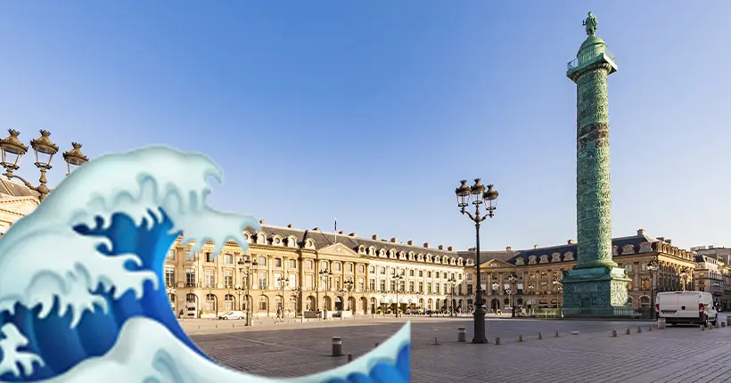 Attenzioooone les gens de l’art : une vague géante prend d’assaut la place Vendôme à Paris