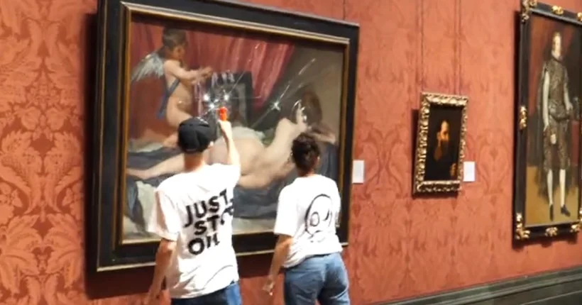 Splash : un tableau de Velázquez pris pour cible par des écologistes avec un marteau