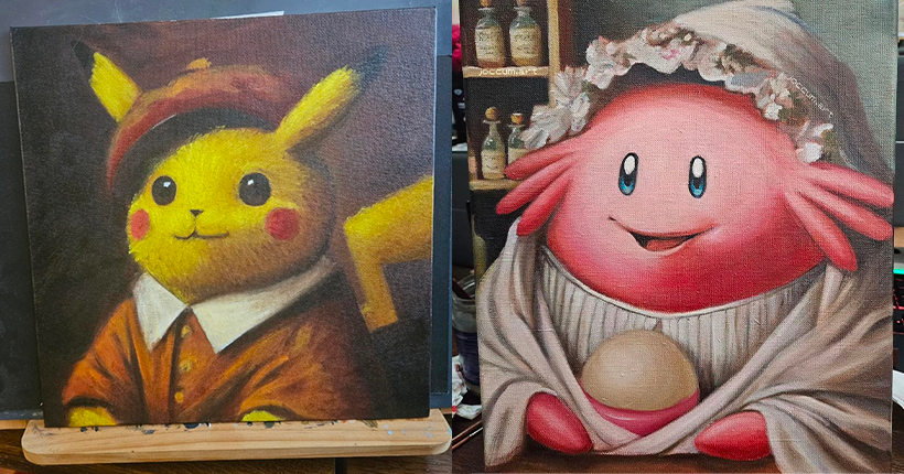 Cet artiste peint les 151 Pokémon de la première génération façon Renaissance (et sans IA)