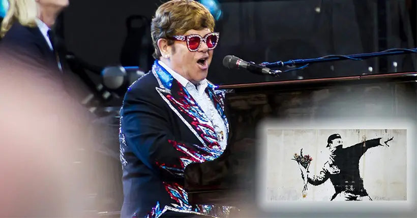 Elton John (oui, Elton John) vend une œuvre de Banksy (et bien d’autres choses)
