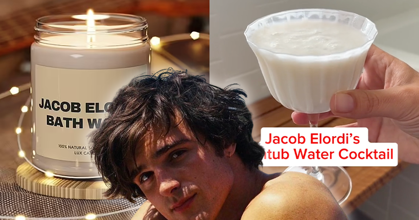 Nos prières sont exaucées : l’eau du bain de Jacob Elordi est disponible en bougie et en cocktail