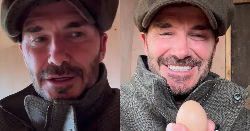 On vous propose cette vidéo de David Beckham qui ramasse un œuf dans son poulailler