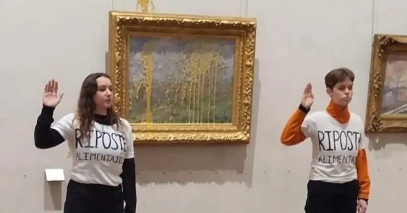À Lyon, les activistes qui avaient aspergé un tableau de Monet sont poursuivies en justice