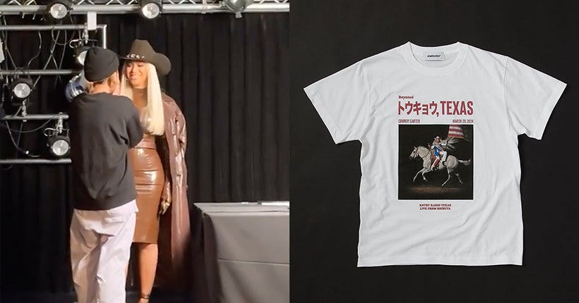 Beyoncé était au Japon pour le lancement de Cowboy Carter (et on veut le t-shirt AMBUSH qui va avec)