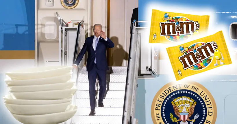 Assiettes, couverts et bonbons : les journalistes sont priés d’arrêter de chaparder dans l’avion de Joe Biden