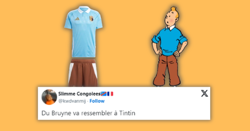 Le nouveau maillot de football de la Belgique rend hommage à Tintin : le grand n’importe quoi des réseaux sociaux