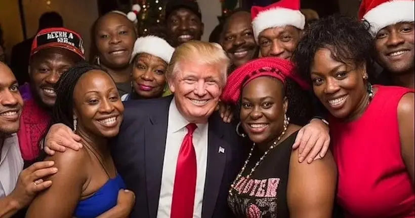 C’est quoi ces images de Donald Trump posant avec des personnes noires ?
