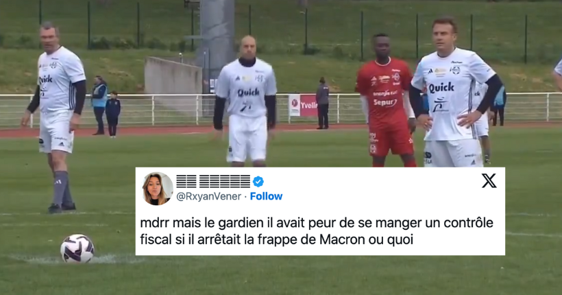 Penalty, petit pont, Emmanuel Macron a joué avec le Variétés Club de France (et ce n’est pas fameux) : le grand n’importe quoi des réseaux sociaux
