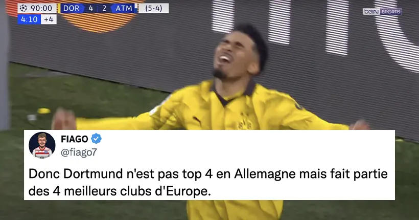 Dans un match sensationnel, le Borussia Dortmund élimine l’Atlético de Madrid : le petit n’importe quoi des réseaux sociaux