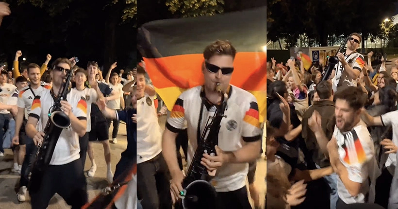 Ce saxophoniste allemand qui déchaîne les supporters est-il le (vrai) roi de l’Euro ?