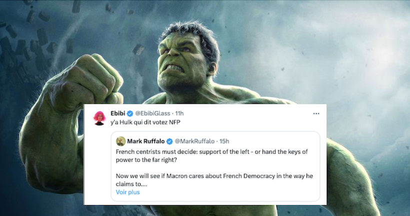 Hulk appelle à voter pour le Nouveau Front populaire : le grand n’importe quoi des réseaux sociaux