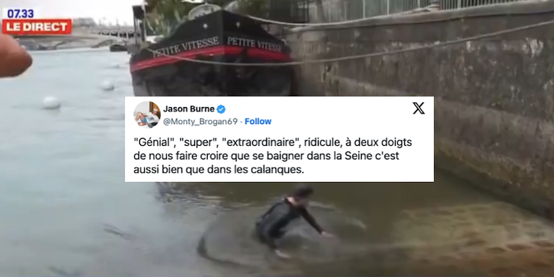 Le grand plongeon (ou plutôt la grande glissade) d’Amélie Oudéa-Castéra dans la Seine : le grand n’importe quoi des réseaux sociaux