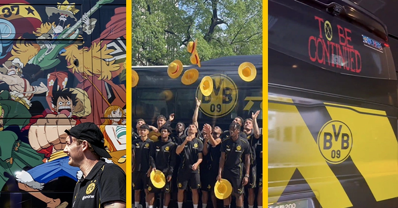 Le Borussia Dortmund vise le titre de Roi des Clubs avec son bus One Piece