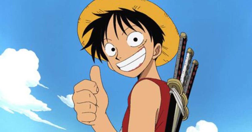 <p>Luffy et son p&#8217;tit pouce levé @toei animation/ Eiichiro Oda</p>
