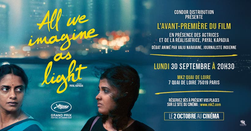 Gagnez 2 places pour l’avant-première de All We Imagine as Light