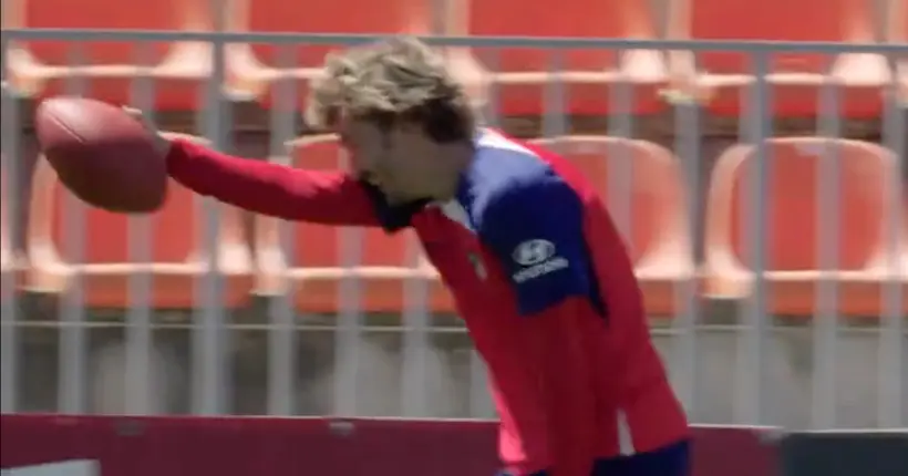 Antoine Griezmann poursuit ses entraînements de footballeur américain avec la NFL (et il assure)